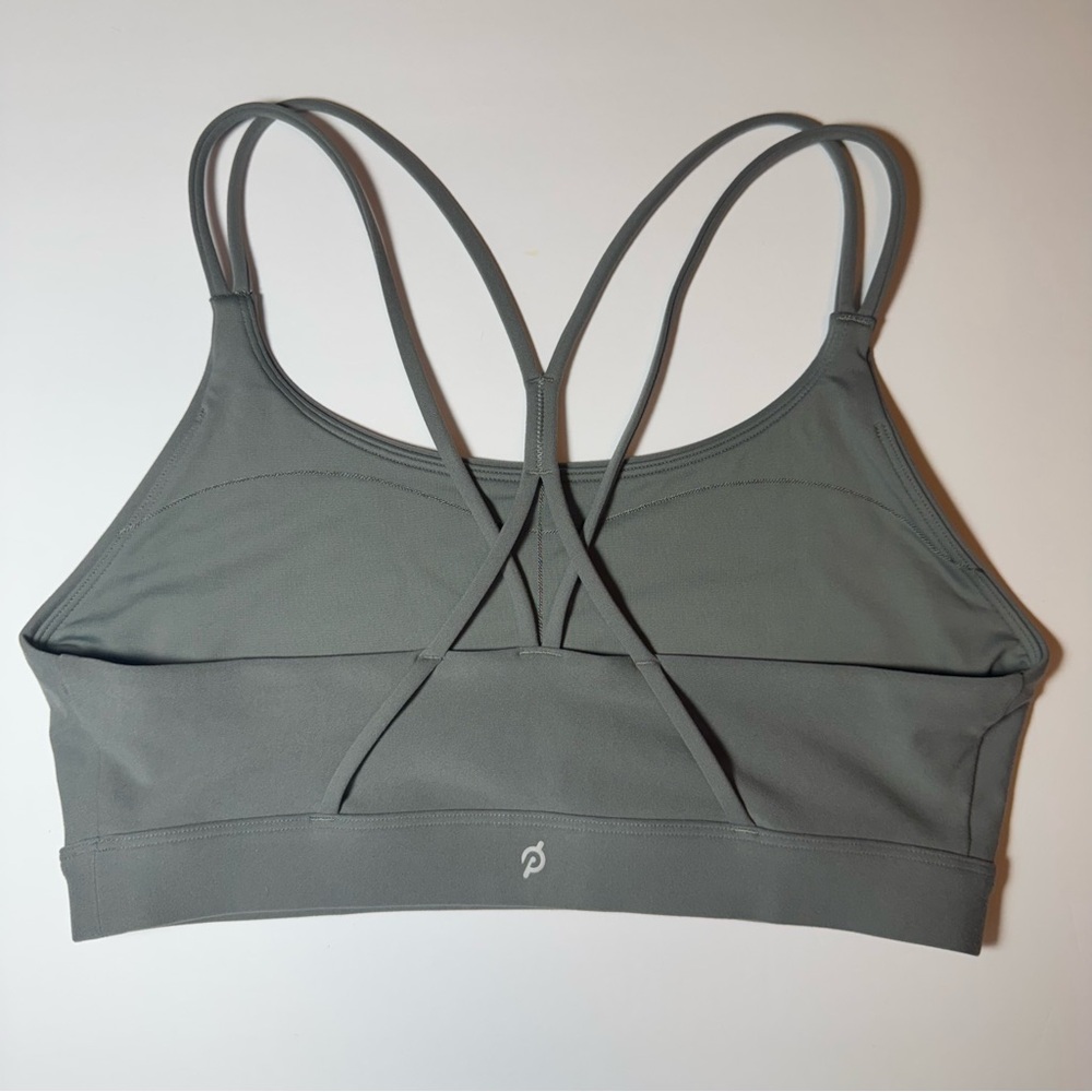 Peloton Olive Strappy Sports Bra
